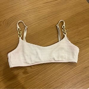 Trina Turk white bikini top Medium